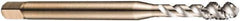 DORMER - #8-36 UNF 3 Flute 2B Bottoming Spiral Flute Tap - Cobalt, Bright Finish, 63mm OAL, Right Hand Flute, Right Hand Thread, Series EX30 - Exact Industrial Supply
