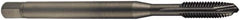 DORMER - 1/4-28 UNF, 3 Flute, Oxide Finish, Cobalt Spiral Point Tap - Bottoming Chamfer, Right Hand Thread, 80mm OAL, 15mm Thread Length, 7mm Shank Diam, 2B Class of Fit, Series EP31 - Exact Industrial Supply