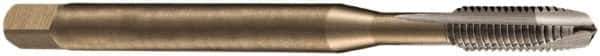 DORMER - 5/16-18 UNC, 3 Flute, Bright Finish, Cobalt Spiral Point Tap - Plug Chamfer, Right Hand Thread, 90mm OAL, 18mm Thread Length, 8mm Shank Diam, 2B Class of Fit, Series EP20 - Exact Industrial Supply