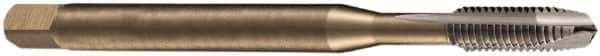 DORMER - M3x0.50 Metric Coarse, 3 Flute, Bright Finish, Cobalt Spiral Point Tap - Plug Chamfer, Right Hand Thread, 56mm OAL, 10mm Thread Length, 2.2mm Shank Diam, 6H Class of Fit, Series EP006H - Exact Industrial Supply