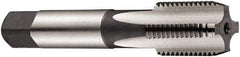 DORMER - 2-11" BSPT, 7 Flutes, Bottoming Chamfer, Bright Finish, High Speed Steel British Standard Pipe Tap - 1.5748" Shank Diam, 1.2402" Square Size, Series E550 - Exact Industrial Supply