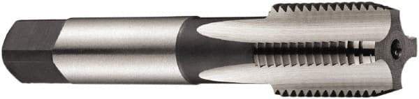 DORMER - 1-1/4 - 11" BSPT, 5 Flutes, Bottoming Chamfer, Bright Finish, High Speed Steel British Standard Pipe Tap - 1.2402" Shank Diam, 0.9843" Square Size, Series E550 - Exact Industrial Supply