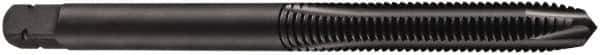 DORMER - BA8x0.43 BA, 3 Flute, Oxide Finish, High Speed Steel Spiral Point Tap - Plug Chamfer, Right Hand Thread, 44.5mm OAL, 9.5mm Thread Length, 2.8mm Shank Diam, Series E545 - Exact Industrial Supply
