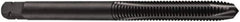 DORMER - BA6x0.53 BA, 3 Flute, Oxide Finish, High Speed Steel Spiral Point Tap - Plug Chamfer, Right Hand Thread, 44.5mm OAL, 9.5mm Thread Length, 2.8mm Shank Diam, Series E545 - Exact Industrial Supply