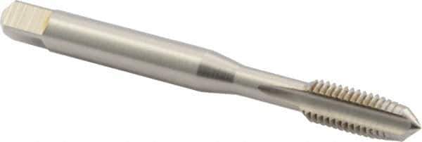 DORMER - 1/4-26 BSF 3 Flute Bright Finish High Speed Steel Straight Flute Machine Tap - Plug, Right Hand Thread, 66mm OAL, 14mm Thread Length, Oversize - Exact Industrial Supply