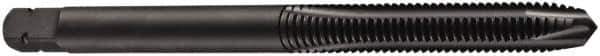DORMER - 1/4-20 BSW, 3 Flute, Oxide Finish, High Speed Steel Spiral Point Tap - Plug Chamfer, Right Hand Thread, 66mm OAL, 13mm Thread Length, 6.3mm Shank Diam, Series E534 - Exact Industrial Supply