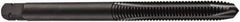 DORMER - 3/8-16 BSW, 3 Flute, Oxide Finish, High Speed Steel Spiral Point Tap - Plug Chamfer, Right Hand Thread, 80mm OAL, 18mm Thread Length, 10mm Shank Diam, Series E534 - Exact Industrial Supply