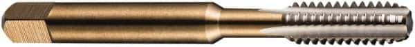 DORMER - 1/8-40 BSW 3 Flute Bright Finish High Speed Steel Straight Flute Machine Tap - Taper, Right Hand Thread, 48mm OAL, 12.5mm Thread Length, Oversize - Exact Industrial Supply