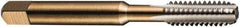 DORMER - #12-28 UNF 2B 3 Flute Bright Finish High Speed Steel Straight Flute Machine Tap - Taper, Right Hand Thread, 62mm OAL, 12mm Thread Length, Oversize - Exact Industrial Supply