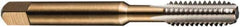 DORMER - #3-48 UNC 2B 3 Flute Bright Finish High Speed Steel Straight Flute Machine Tap - Plug, Right Hand Thread, 44.5mm OAL, 9.5mm Thread Length, Oversize - Exact Industrial Supply