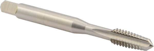 DORMER - 1/4-20 UNC 2B 3 Flute Bright Finish High Speed Steel Straight Flute Machine Tap - Taper, Right Hand Thread, 66mm OAL, 13mm Thread Length, Oversize - Exact Industrial Supply