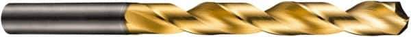 DORMER - 8.7mm 130° Solid Carbide Jobber Drill - TiN Finish, Right Hand Cut, Spiral Flute, Straight Shank, 125mm OAL, CDX Point - Industrial Tool & Supply