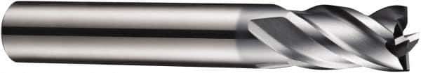 DORMER - 4 Flute Solid Carbide Roughing & Finishing Square End Mill - AlCrN Finish, Straight Shank, 35° Helix, Centercutting, Stub Length - Industrial Tool & Supply