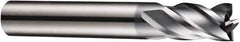 DORMER - 4 Flute Solid Carbide Roughing & Finishing Square End Mill - AlCrN Finish, Straight Shank, 35° Helix, Centercutting, Stub Length - Industrial Tool & Supply