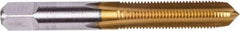 Union Butterfield - 5/16-24 UNF 3B 4 Flute TiN Finish High Speed Steel Straight Flute Standard Hand Tap - Plug, Right Hand Thread, 2-23/32" OAL, 1-1/8" Thread Length, H3 Limit, Oversize - Exact Industrial Supply
