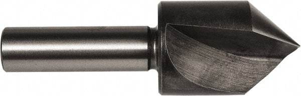 Union Butterfield - 1/2" Head Diam, 1/4" Shank Diam, 1 Flute 82° High Speed Steel Countersink - Bright Finish, 1-27/32" OAL, Single End, Straight Shank, Right Hand Cut - Industrial Tool & Supply