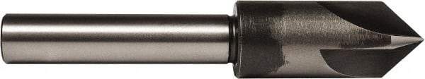 Union Butterfield - 3/4" Head Diam, 1/2" Shank Diam, 4 Flute 60° High Speed Steel Countersink - Bright Finish, 4-1/8" OAL, Single End, Straight Shank, Right Hand Cut - Industrial Tool & Supply