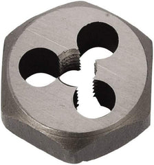 Union Butterfield - M10x1.50 Metric Coarse Thread, 7/8" Hex, Right Hand Thread, Hex Rethreading Die - Chromium Steel, 7/16" Thick, Series 2325M - Exact Industrial Supply