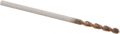 Walter-Titex - #54 130° Parabolic Flute Cobalt Screw Machine Drill Bit - AlCrN Finish, Right Hand Cut, 9mm Flute Length, 32mm OAL, Form V+A Point, Straight Shank - Industrial Tool & Supply
