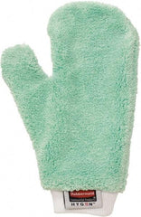 Rubbermaid - 11.9" Long Microfiber Cleaning & Dusting Mitt - Green, for Dusting - Industrial Tool & Supply
