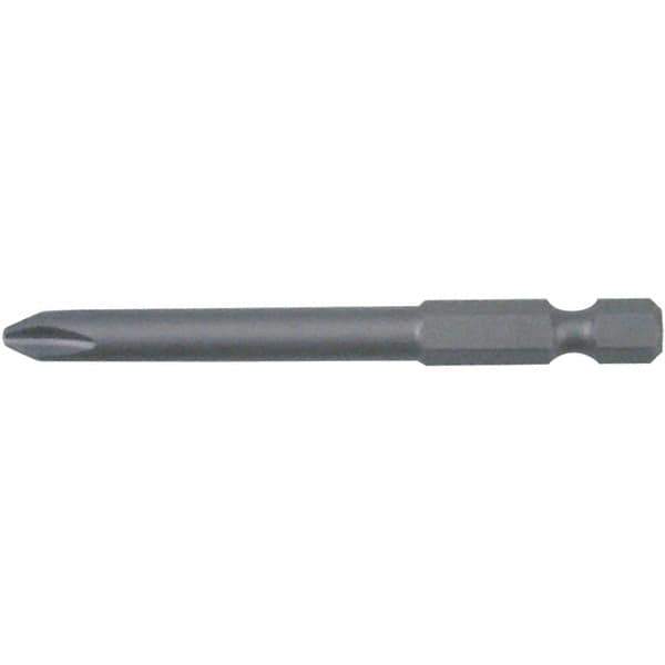 Wiha - #00 Phillips Power Bit Set - 1/4" Hex Drive, 2-3/4" OAL - Industrial Tool & Supply
