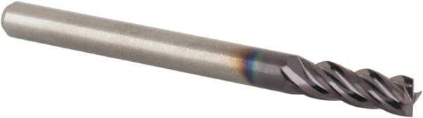 M.A. Ford - 3mm, 6mm LOC, 3mm Shank Diam, 38mm OAL, 4 Flute, Solid Carbide Square End Mill - Single End, ALtima Finish, 35/38° Helix, Centercutting, Right Hand Cut, Right Hand Flute, Series 177 - Industrial Tool & Supply