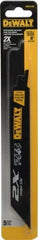 DeWALT - 8" Long x 1" Thick, Bi-Metal Reciprocating Saw Blade - Straight Profile, 14 to 18 TPI, Toothed Edge - Industrial Tool & Supply