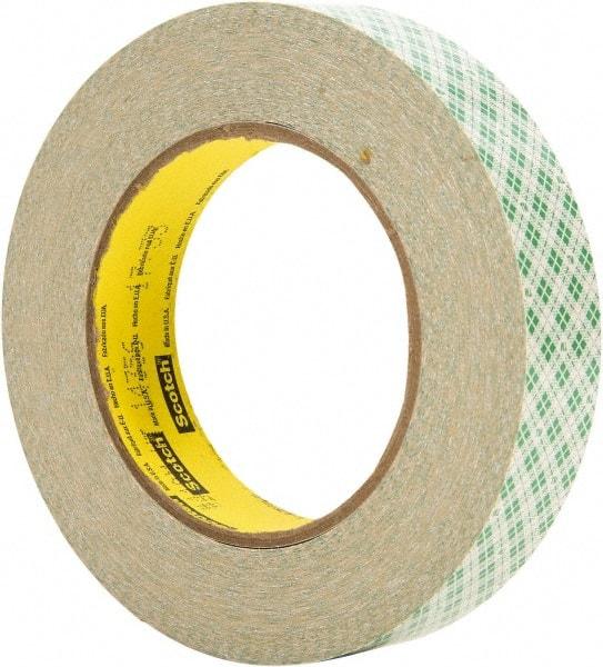 3M - 36 Yd Rubber Adhesive Double Sided Tape - 5 mil Thick, Paper Liner - Industrial Tool & Supply