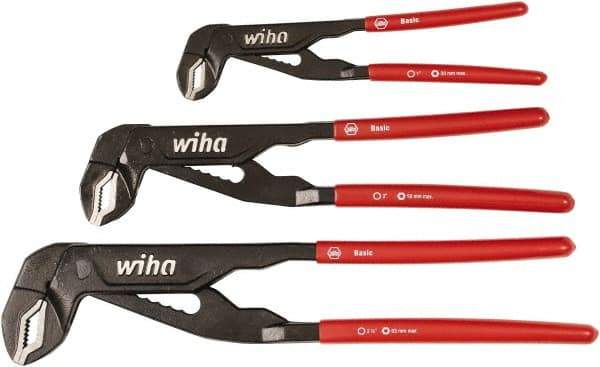 Wiha - 3 Piece Insulated Plier Set - Comes in Box - Industrial Tool & Supply
