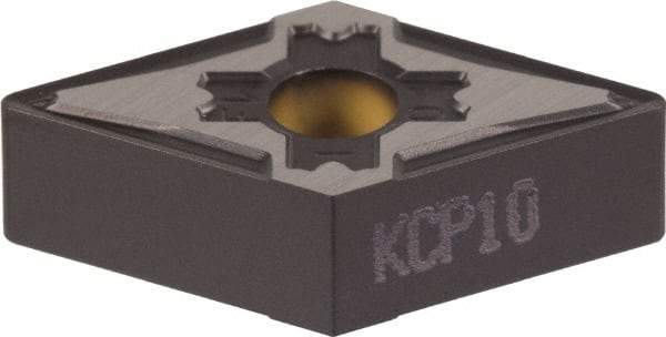 Kennametal - DNMG442 FW Grade KCP05 Carbide Turning Insert - TiCN/Al2O3 Finish, 55° Diamond, 1/2" Inscr Circle, 1/4" Thick, 1/32" Corner Radius - Industrial Tool & Supply