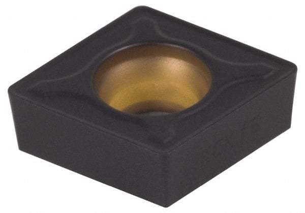Kennametal - CCMT32.53 MF Grade KCP10 Carbide Turning Insert - TiCN/Al2O3 Finish, 80° Diamond, 3/8" Inscr Circle, 5/32" Thick, 3/64" Corner Radius - Industrial Tool & Supply