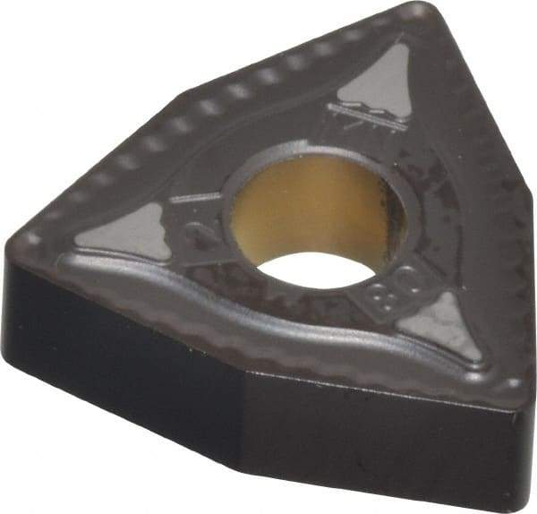 Kennametal - WNMG432 MN Grade KCP10 Carbide Turning Insert - TiCN/Al2O3 Finish, 80° Trigon, 1/2" Inscr Circle, 3/16" Thick, 1/32" Corner Radius - Industrial Tool & Supply