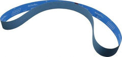 Norton - 2" Wide x 72" OAL, 220 Grit, Zirconia Alumina Abrasive Belt - Zirconia Alumina, Very Fine, Coated, X Weighted Cloth Backing, Series R823 - Industrial Tool & Supply