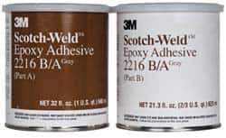 3M - 32 oz Can Two Part Epoxy - 90 min Working Time, 3,200 psi Shear Strength, Series 2216 - Industrial Tool & Supply