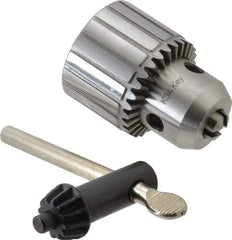 Accupro - JT2, 1/32 to 3/8" Capacity, Tapered Mount Drill Chuck - Keyed, 37mm Sleeve Diam, 51mm Open Length - Exact Industrial Supply