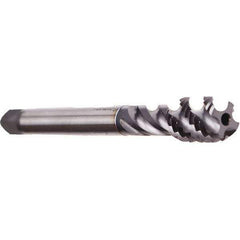 Emuge - 1/2-20 UNF 5 Flute 2B Bottoming Spiral Flute Tap - Cobalt, TiCN Finish, 3.937" OAL, Right Hand Flute, Right Hand Thread, Series Enorm - Industrial Tool & Supply