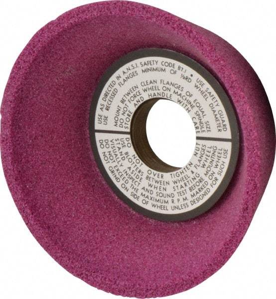 Grier Abrasives - 5" Diam, 1-1/4" Hole Size, 2-3/16" Overall Thickness, 46 Grit, Type 11 Tool & Cutter Grinding Wheel - Coarse Grade, Aluminum Oxide, H Hardness, Vitrified Bond, 4,966 RPM - Industrial Tool & Supply