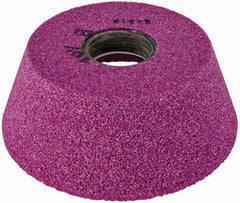 Grier Abrasives - 5" Diam, 1-1/4" Hole Size, 2-3/16" Overall Thickness, 46 Grit, Type 11 Tool & Cutter Grinding Wheel - Coarse Grade, Aluminum Oxide, J Hardness, Vitrified Bond, 4,966 RPM - Industrial Tool & Supply