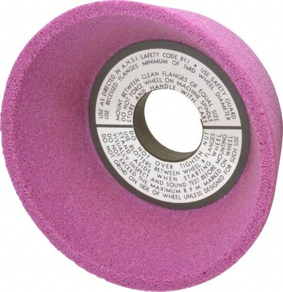 Grier Abrasives - 5" Diam, 1-1/4" Hole Size, 2-3/16" Overall Thickness, 60 Grit, Type 11 Tool & Cutter Grinding Wheel - Medium Grade, Aluminum Oxide, K Hardness, Vitrified Bond, 4,966 RPM - Industrial Tool & Supply