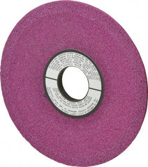 Grier Abrasives - 6" Diam, 1-1/4" Hole Size, 1/2" Overall Thickness, 46 Grit, Type 12 Tool & Cutter Grinding Wheel - Coarse Grade, Aluminum Oxide, J Hardness, Vitrified Bond, 4,138 RPM - Industrial Tool & Supply