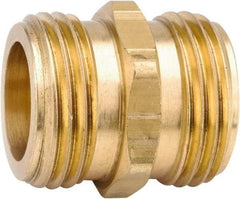 ANDERSON METALS - 3/4 MGHT & 1/2 GHT Garden Hose Male Union with FIP Tap - Lead Free Brass, Male Hose to Male Hose Connector - Industrial Tool & Supply
