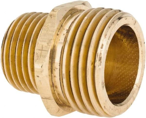 ANDERSON METALS - 3/4 MGHT & 1/2 MPT Garden Hose Male x MIP - Lead Free Brass, Male Hose to Male Pipe Connector - Industrial Tool & Supply