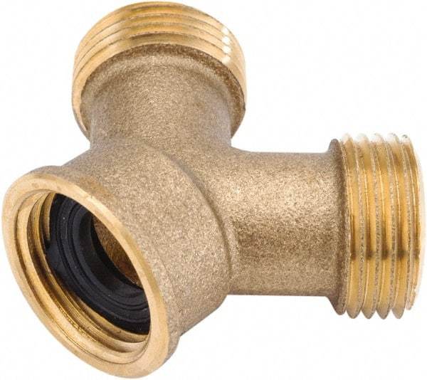 ANDERSON METALS - 3/4 GHT Garden Hose F x M x M Garden Hose Y - Zinc, Female Hose to Male Hose to Male Hose Connector - Industrial Tool & Supply