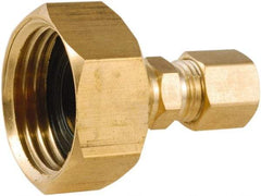 ANDERSON METALS - 3/4 FGHT & 1/4 Garden Hose Female x Comp - Lead Free Brass, Female Hose to Comp OD Connector - Industrial Tool & Supply