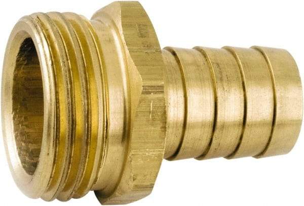 ANDERSON METALS - 3/4 GHT Garden Hose Barb x Male - Lead Free Brass, Male Hose to Barb Connector - Industrial Tool & Supply