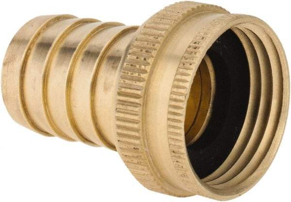 ANDERSON METALS - 3/4 GHT Garden Hose Barb x Female Swivel - Lead Free Brass, Female Hose to Barb Connector - Industrial Tool & Supply