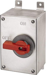 Hubbell Wiring Device-Kellems - 3 Phase, 600VAC, 3 Pole, 4X, Enclosed Nonfused Cam & Disconnect Switch - Metal - Industrial Tool & Supply