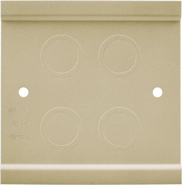 Hubbell Wiring Device-Kellems - 4-3/4 Inch Long x 4-3/4 Inch High, Rectangular Raceway Fitting - Ivory, For Use with HBL4750 Series Raceways - Industrial Tool & Supply