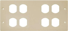 Hubbell Wiring Device-Kellems - 10.22 Inch Long x 4-3/4 Inch High, Rectangular 4 Gang Raceway Cover Plate - Ivory, For Use with HBL4750 Series Raceways - Industrial Tool & Supply