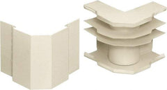 Hubbell Wiring Device-Kellems - 4.88 Inch Long x 4-3/4 Inch High, Raceway Elbow End - Ivory, For Use with HBL4750 Series Raceways - Industrial Tool & Supply